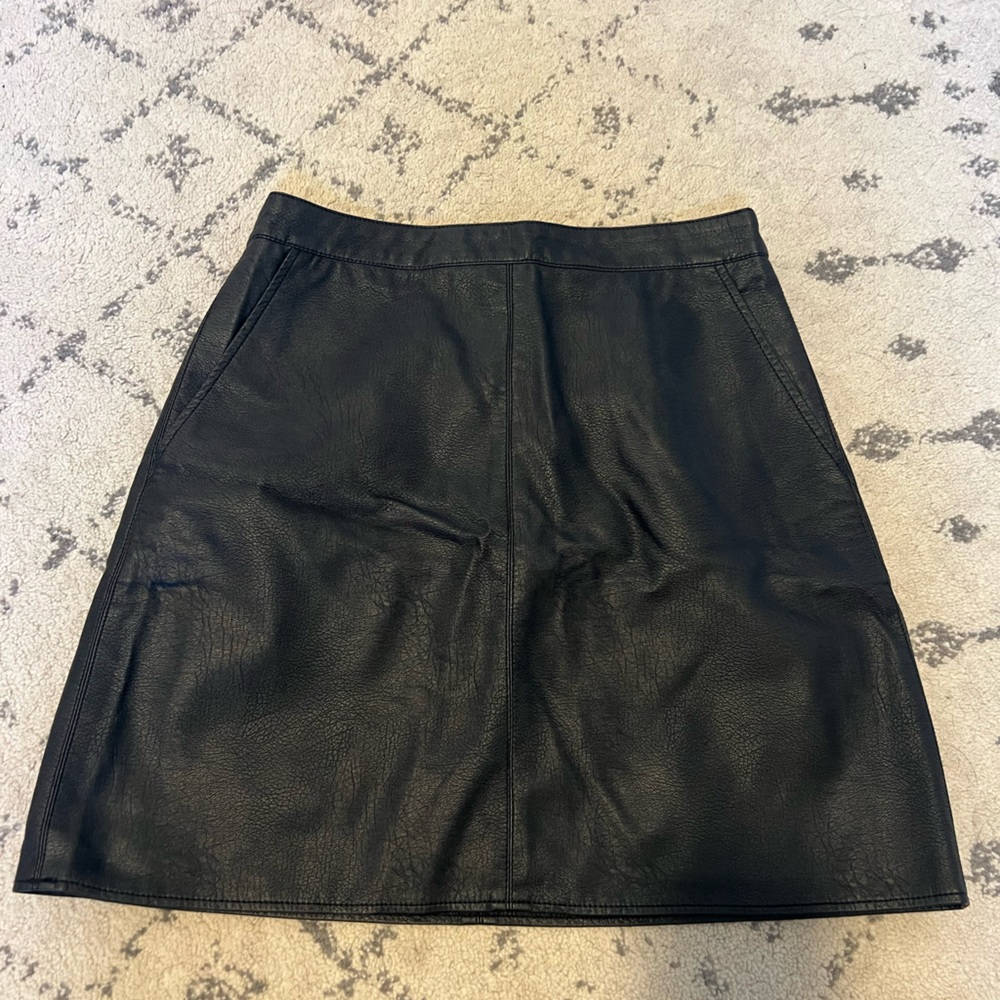 Faux leather skirt